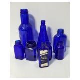 Cobalt blue bottles collection