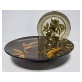 Fruit tin and pedestal platter