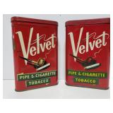 Vintage Velvet Tobacco tins