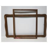 Two old wood art frames