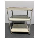 Vintage metal rolling utility cart
