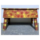 Vintage multi purpose folk art bench