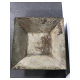 Large metal architectural salvage garden planter