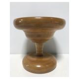 Maplewood turned pedestal bowl dish