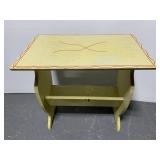 Vintage folk art painted accent table