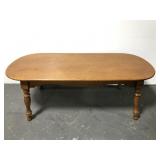 Oval wood coffee table