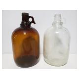 Pair of glass jugs