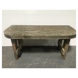 Old rustic weathered garden bench
