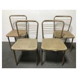 Four vintage folding chairs