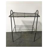Old metal mesh top plant stand
