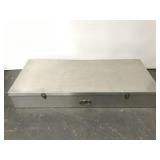 Vintage large metal dress storage box w/ floral