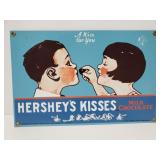 1991 Hershey kisses advertising metal sign