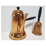 Coppercraft guild tea kettle and bell