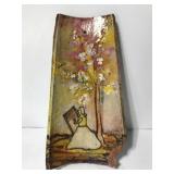 Signed painted pottery piece