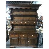Pinewood kitchen hutch cabinet