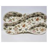Vintage handpainted floral dish