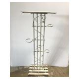 Vintage tall wrought iron plant stand
