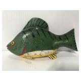 Vintage hand painted wooden fish