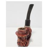 Kemperling carved man face pipe
