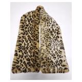 Vintage Berger faux animal fur coat collar scarf