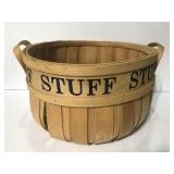 Large wood Stuff basket