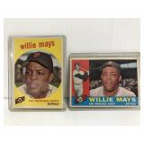 Two old Willie Mays baseball cards