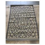 Gray & white Safavieh Courtyard area rug 5 x 7 ft