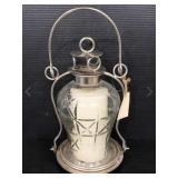Wrought iron handcrafted candle lantern w/ shade