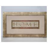 Framed Home sign