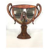 Vintage chalice cup framed mirror