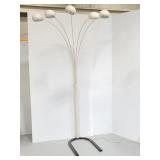 Large mcm white arch lamp