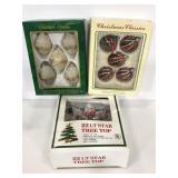 Hand decorated glass ornaments & Star tree top