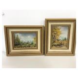 Two framed Dombrowski signed oil paintings