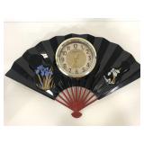 Yamanaka vintage oriental style fan clock
