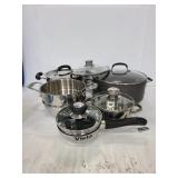 Assorted pots with lids
