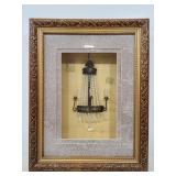 Shadow box chandelier wall art