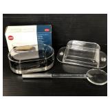 Emsa/ other acrylic butter dishes & serving spoon