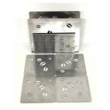 Chrome metal napkin holder, coasters, and magnet