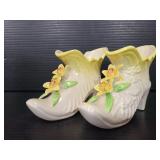 Pair of pearlescent ceramic shoes
