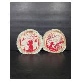 Two Santa silhouette clothes