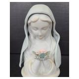 Porcelain mary bust figurine