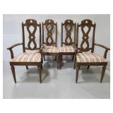 Four vintage wood chairs