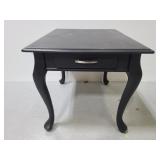 Painted wood endtable with drawer