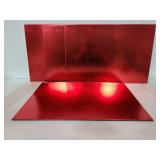 Stiff red placemats