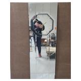 Modern style long mirror clock