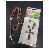 Rosary and cross air freshener