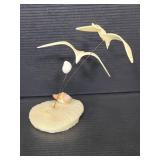 Seagull and shell sculpture