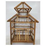 Vintage wood birdcage