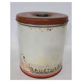 Vintage metal kitchen canister tin