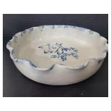Vintage glazed pottery pie dish